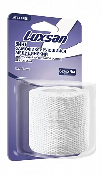 Бинт самофиксир.беж. 6смх4м  LUXSAN  